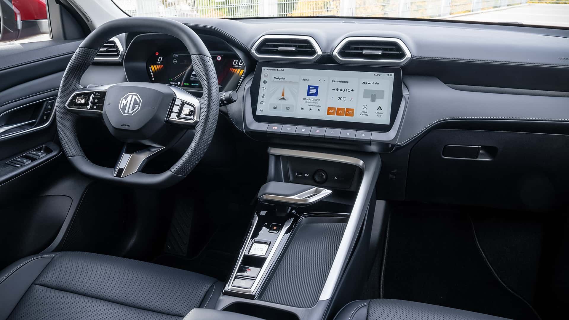 Détails de l'intérieur de la MG ZS