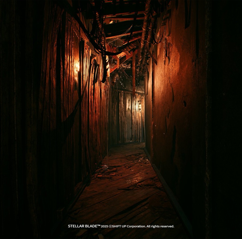 creepy corridor art