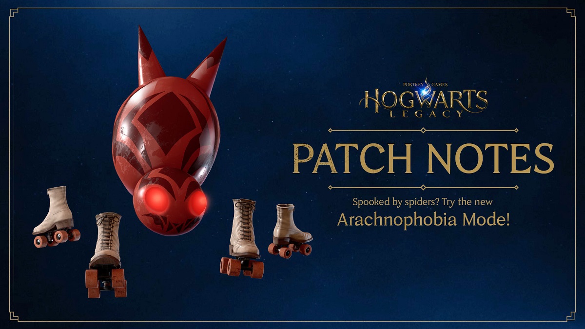 Spiders are no longer scary: Hogwarts Legacy receives a patch that fixes bugs and introduces a special mode for arachnophobic gamers