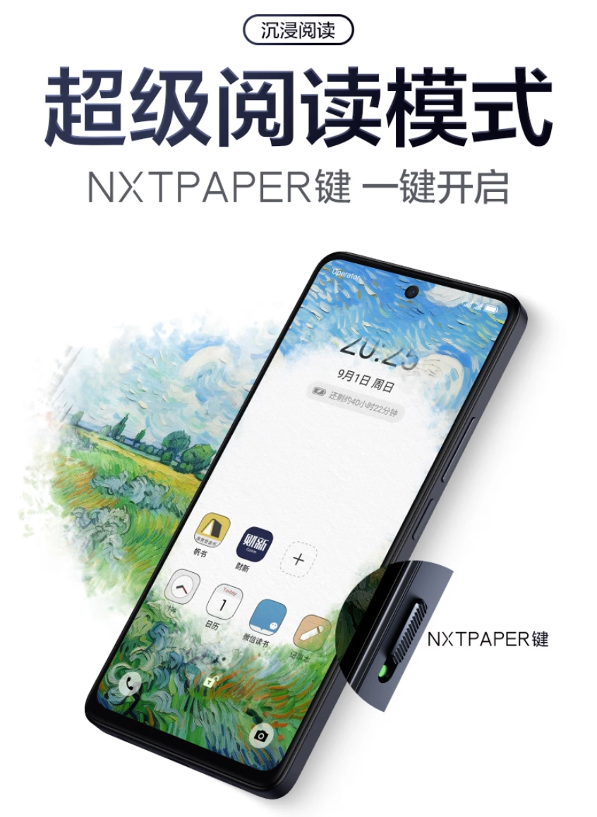 Un interrupteur NXTPAPER dédié sur le boîtier du smartphone