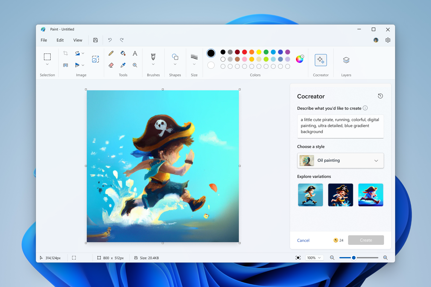 Microsoft тестує генератор зображень на основі DALL-E у Paint для Windows 11