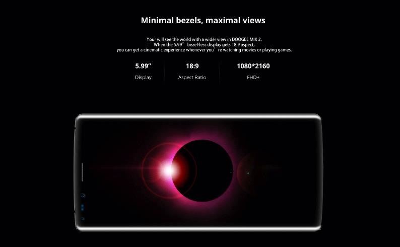 DOOGEE MIX 2: безрамочный смартфон с технологией Face ID стоит ниже $199 DOOGEE MIX 2.jpg
