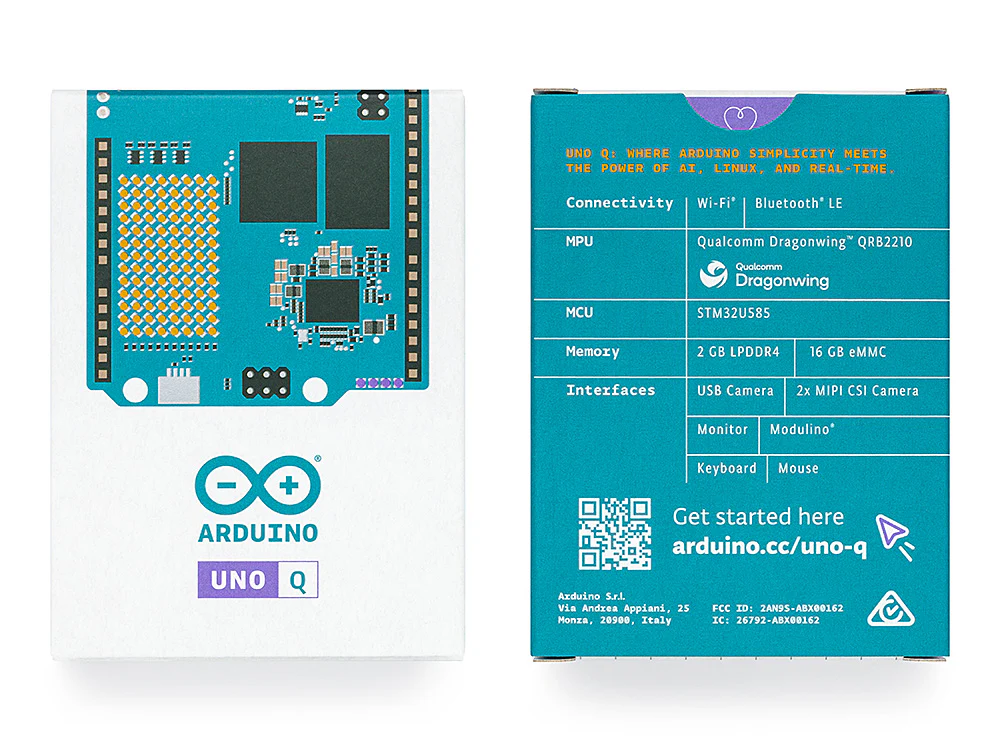 Упаковка платы Arduino UNO Q