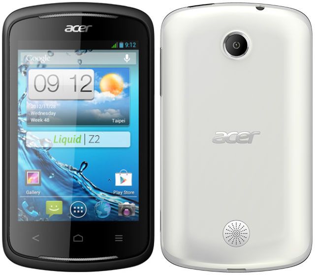 Acer покажет на MWC 2013 бюджетного симпатягу Liquid Z2 на одну и две SIM-карты