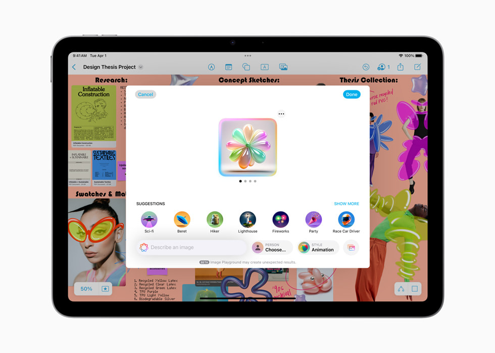 Apple iPad Air avec une plateforme d'images intelligente