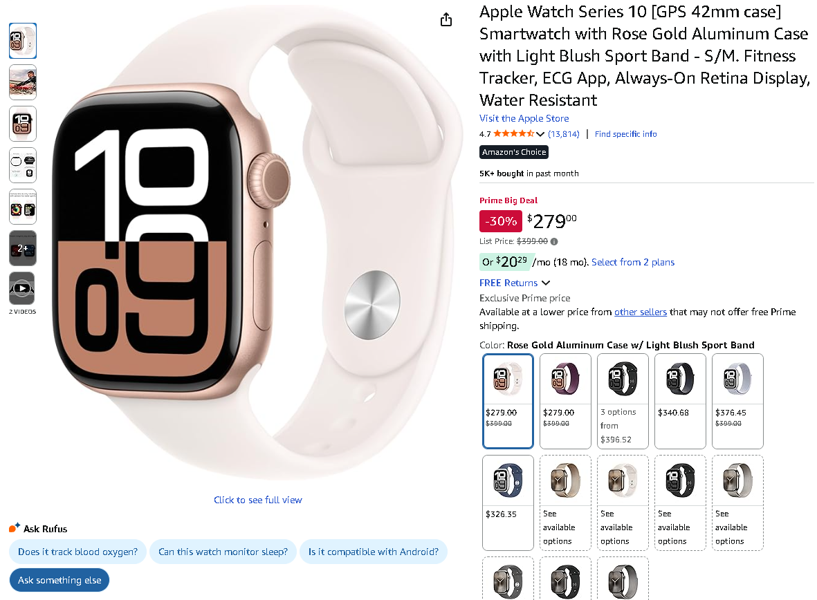 Apple Watch Series 10 Screenshot of the Apple Watch Series 10