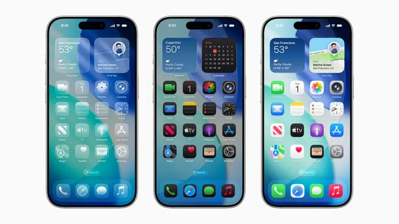 Home screen customisation in iOS 26