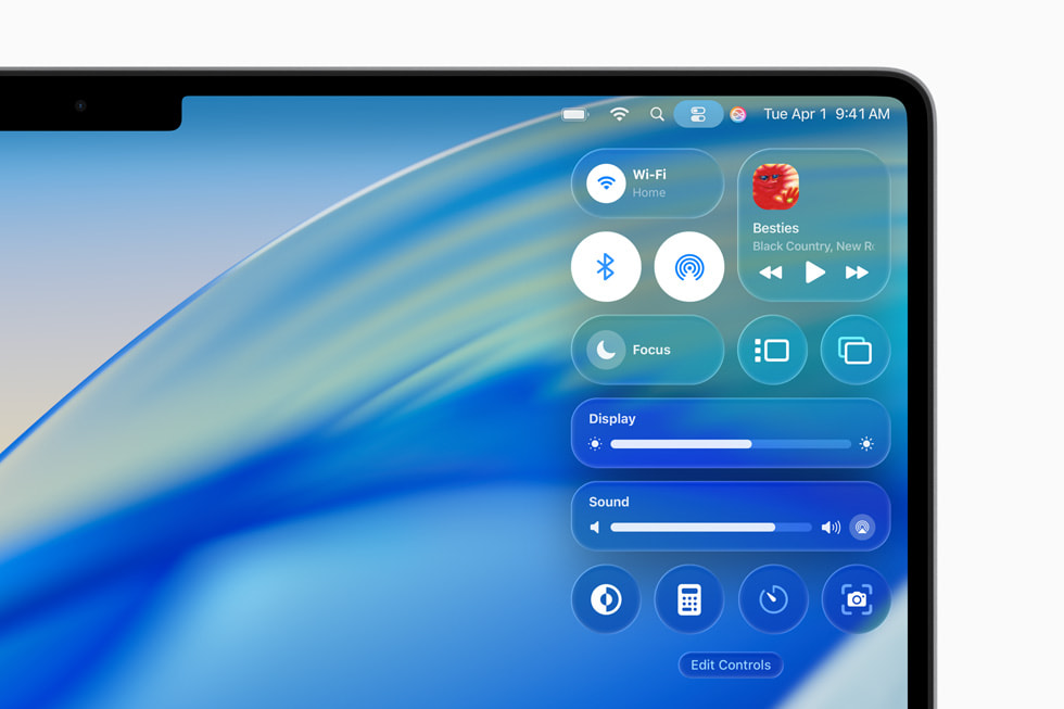 macOS Tahoe 26 - Centre de contrôle