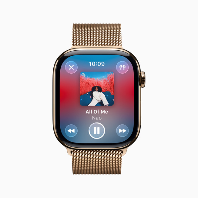 Updated Now Playing design in watchOS 26