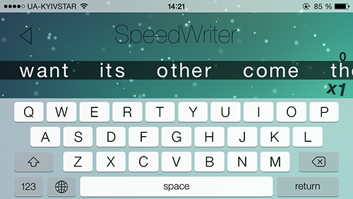 Приложение Дня для iOS: Speed Writer-4 Приложение Дня для iOS: Speed Writer-4