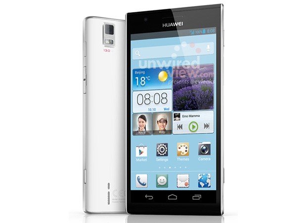 Первое пресс-фото 5-дюймового Huawei Ascend P2 с камерой на 13 МП