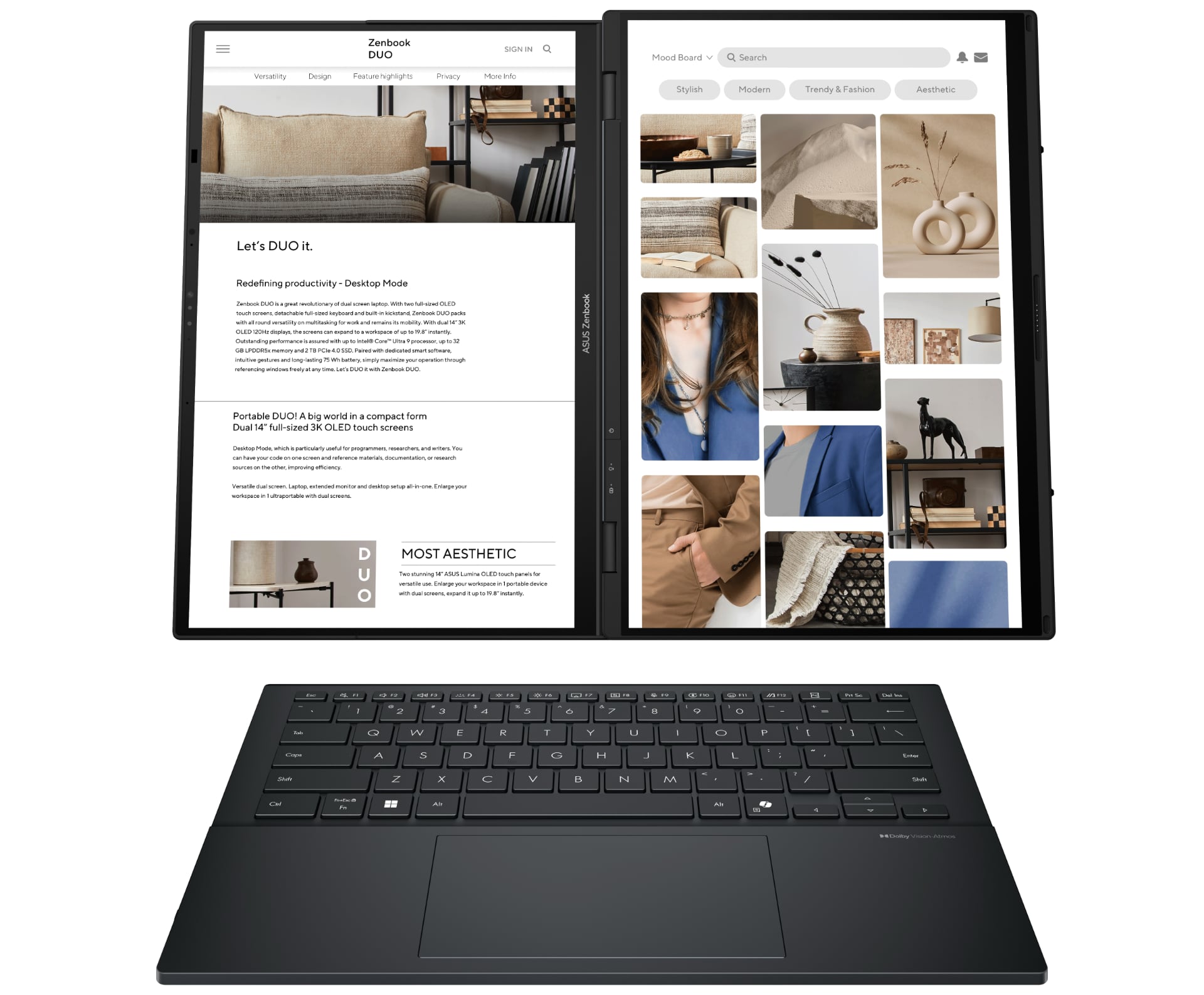ASUS Zenbook DUO в режимі монітора