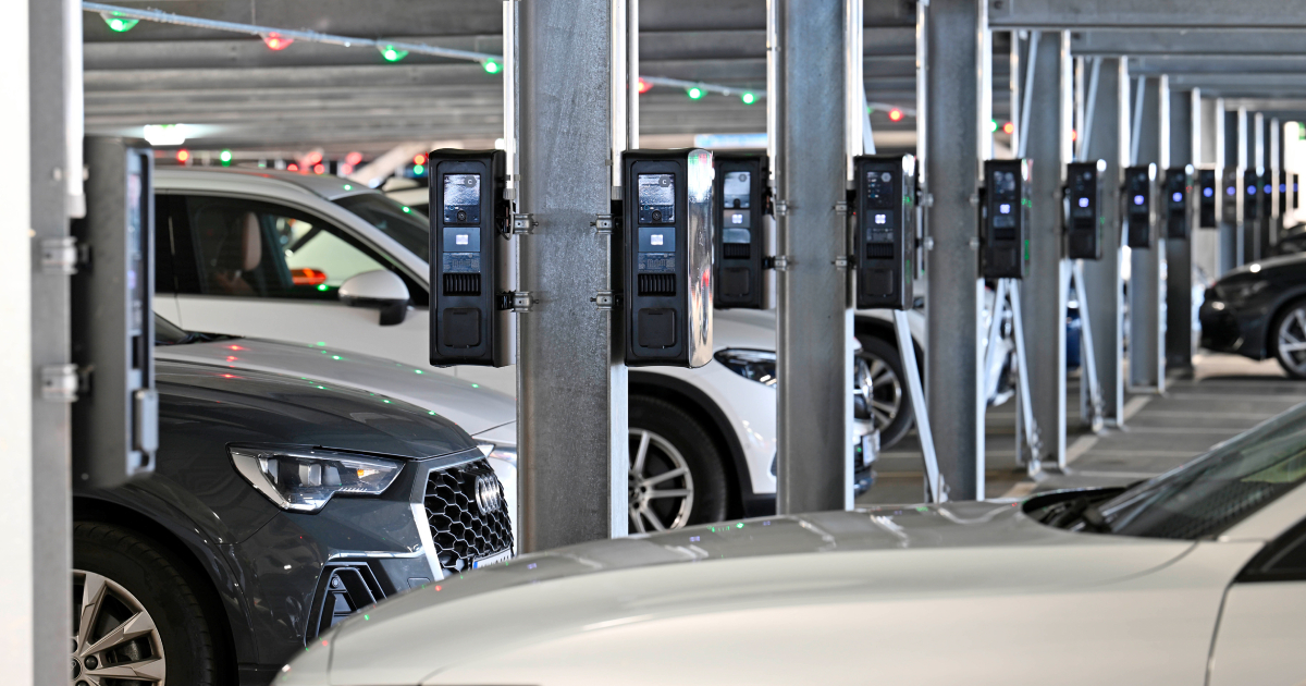 Electric vehicle chargers at Munich Airport