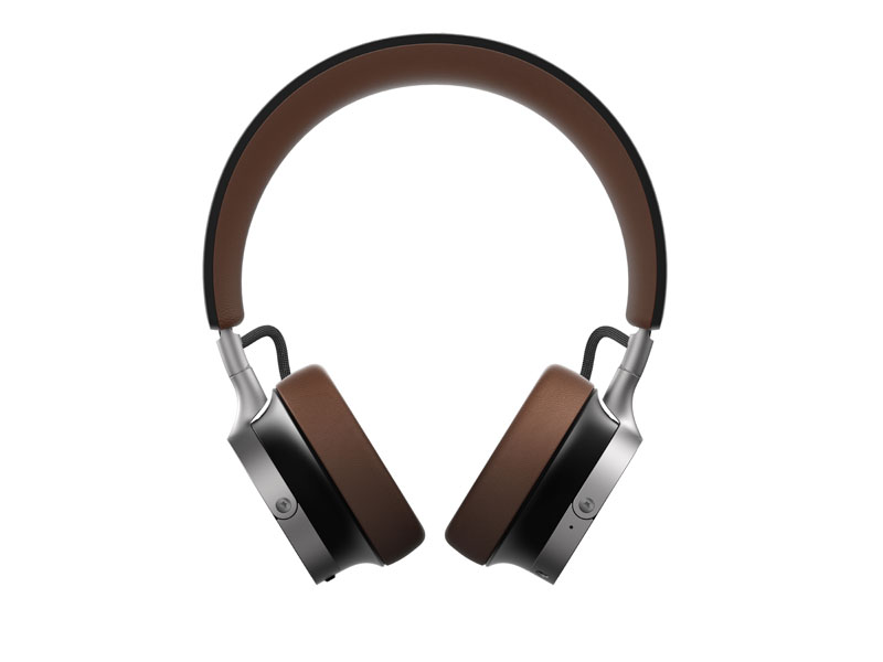 Front view of the Beyerdynamic Aventho 100 brown headphones