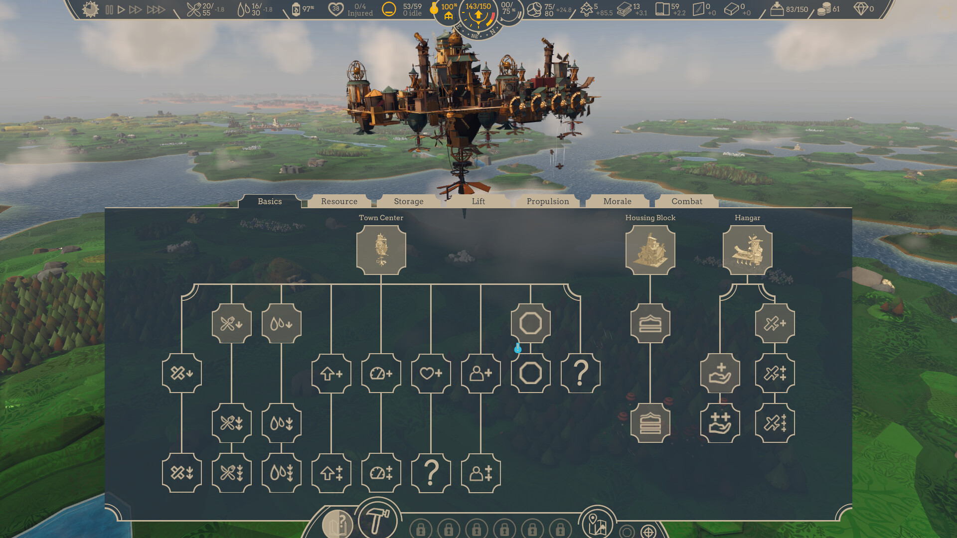 Éléments du jeu de stratégie Airborne Empire