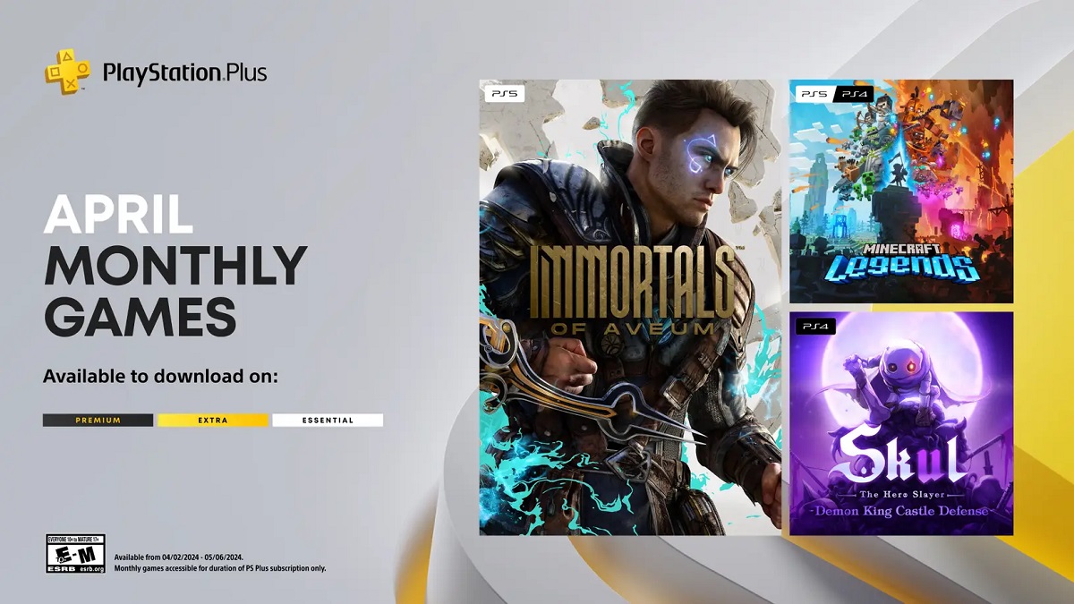 Sony назвала три гри, які отримають передплатники базової версії PlayStation Plus у квітні