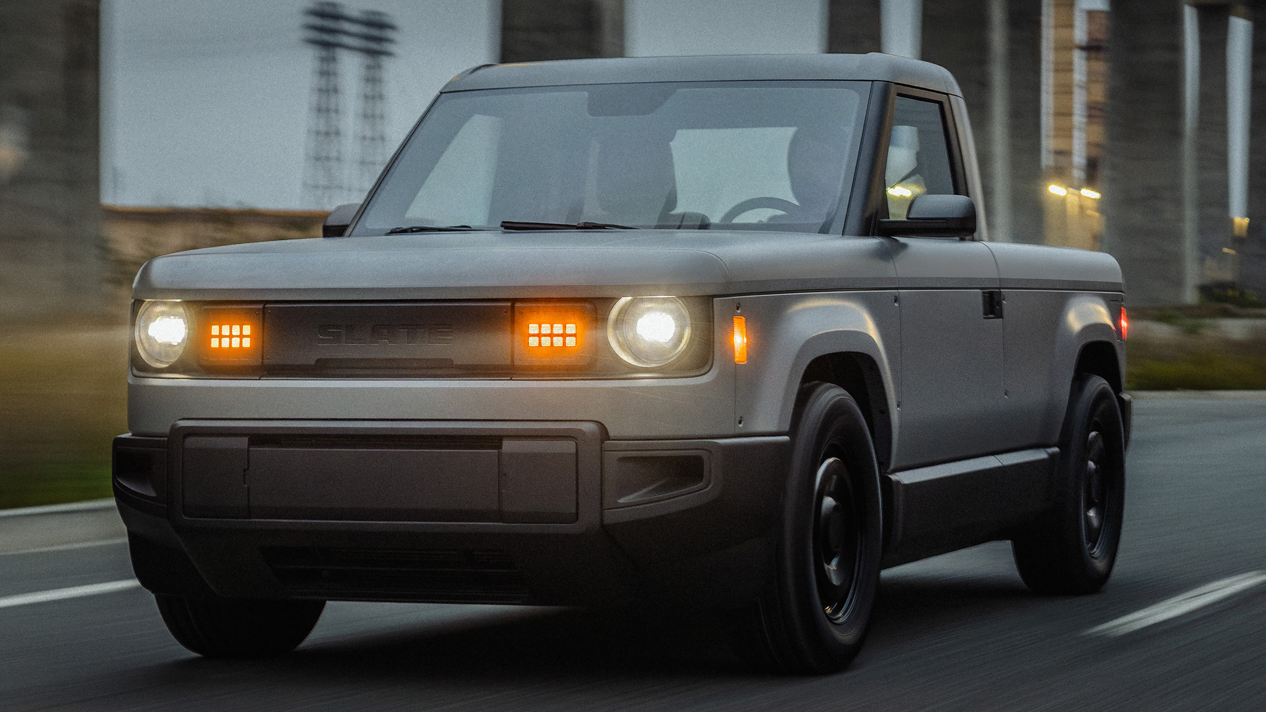 Prototype du pickup électrique Slate en mode pickup