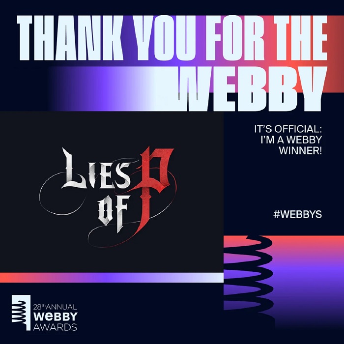 Lies of P a remporté trois prix aux Webby Awards 2024, devançant Baldurʼs Gate 3.-2