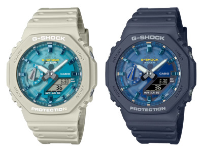 Casio G-Shock GA-2100AS-5A (left) and GA-2100AS-2A (right) watches