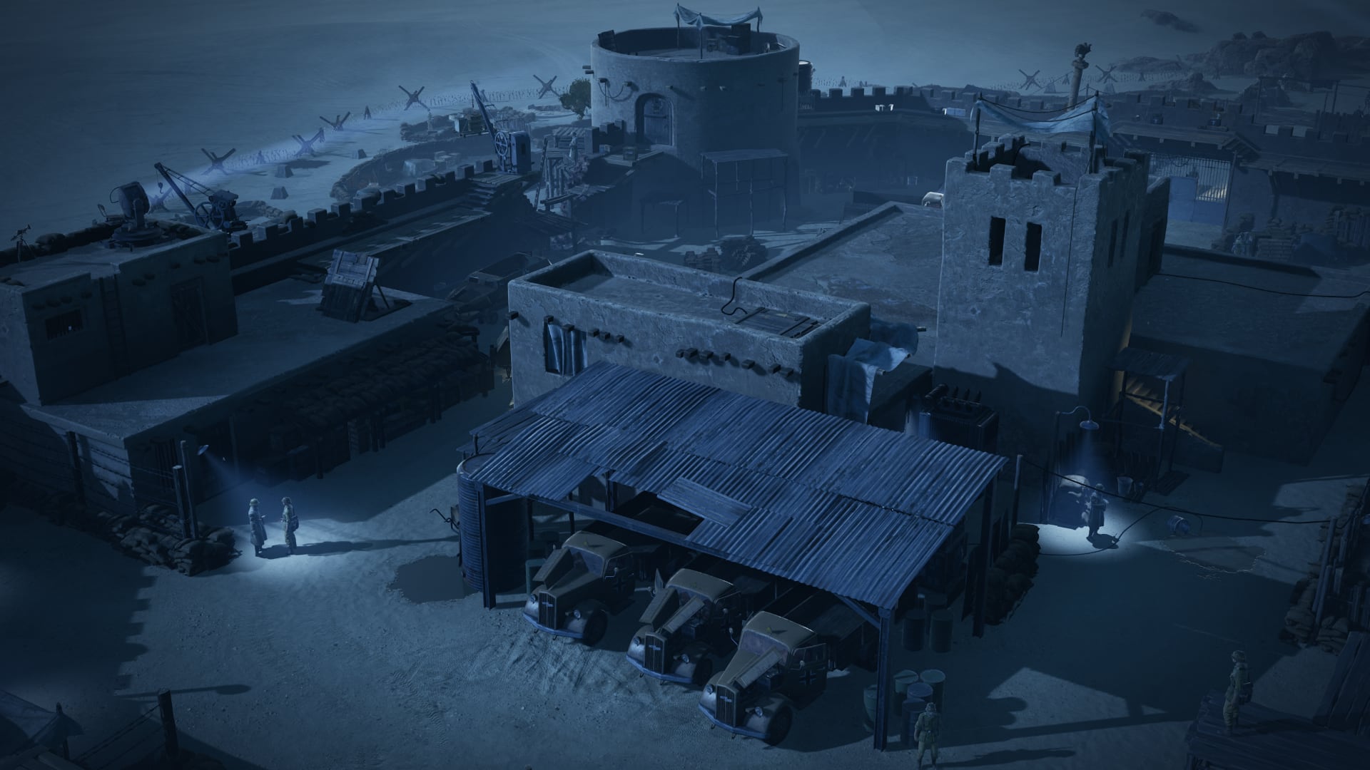 A scene from the game Commandos: Origins