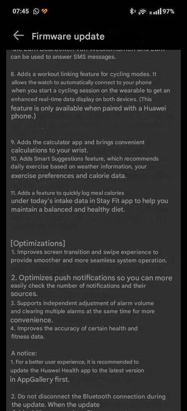 Huawei Watch GT 4 update version 5.0.0.36