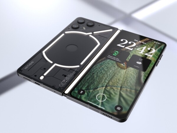 Barre lumineuse sur la charnière du smartphone Nothing Fold (1)