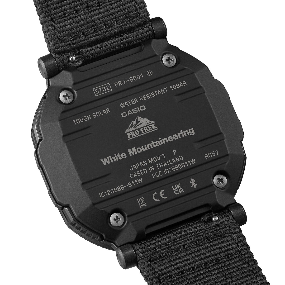 Casio Pro Trek PRJ-B001WM-1 с черным дизайном и треугольными узорами
