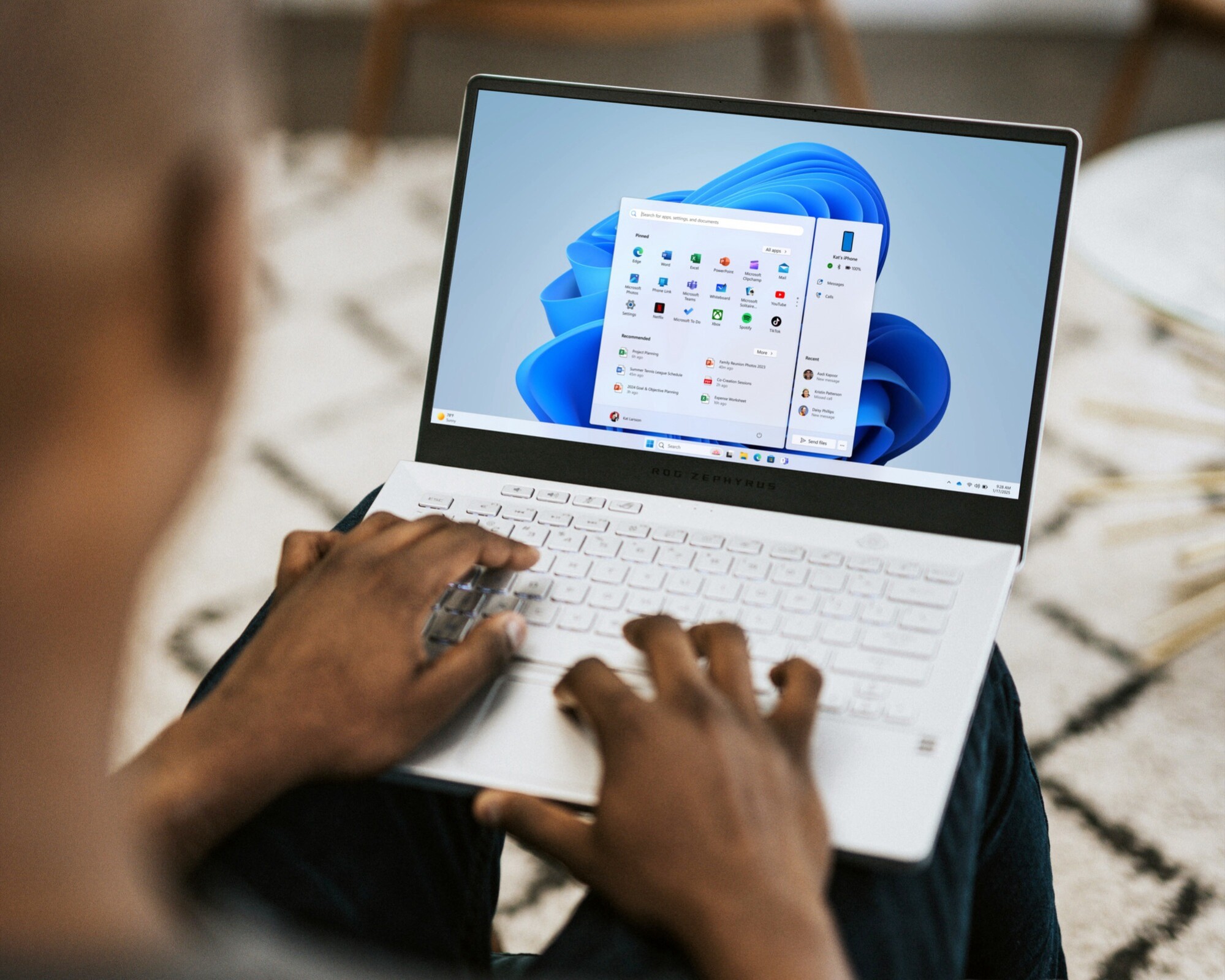 Échange de données entre l'iPhone et Windows 11