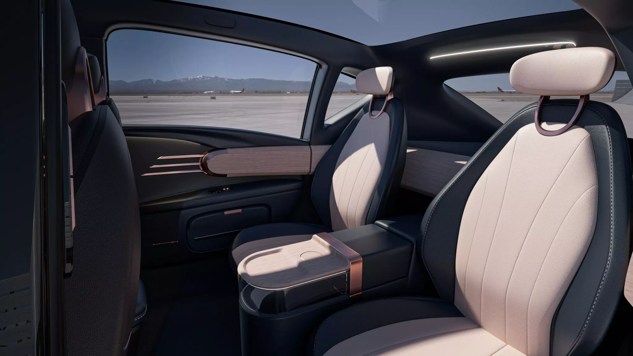Unique interior of the Dacora electric car