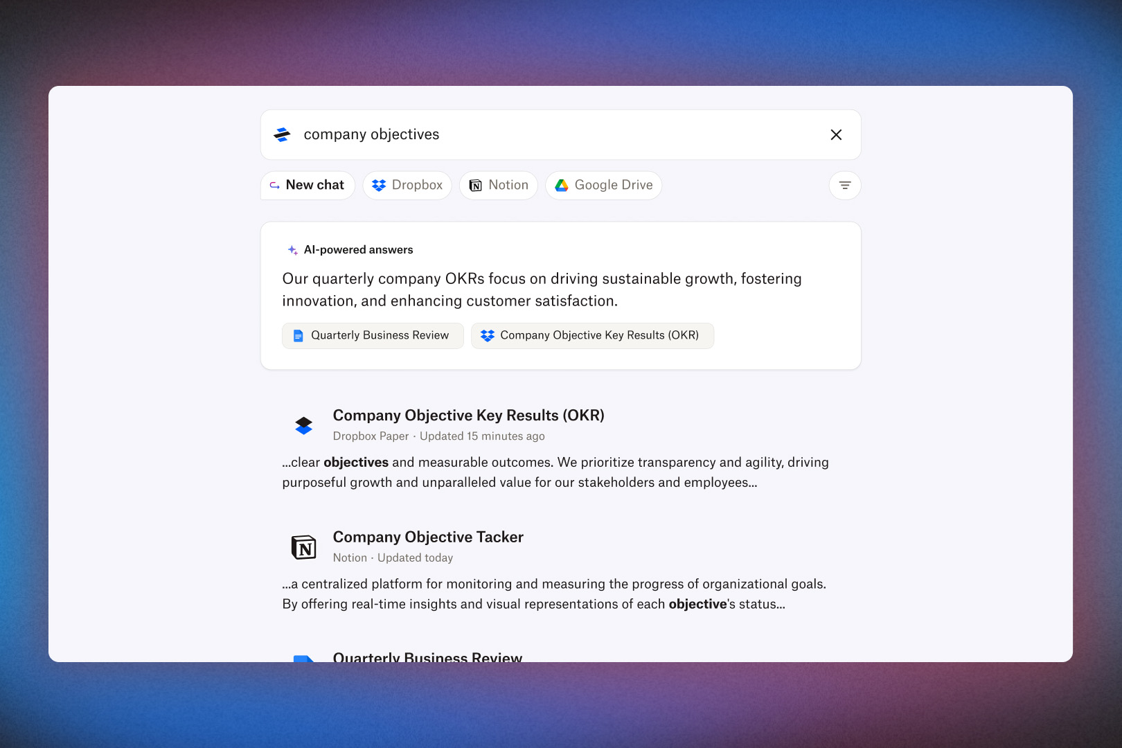 Dropbox redesigned its web interface and released an open beta version of Dash with artificial intelligence support