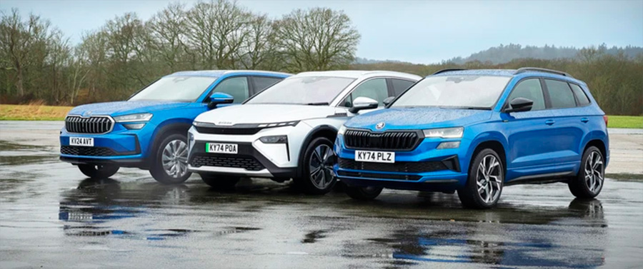 The experiment was carried out in three Skoda cars