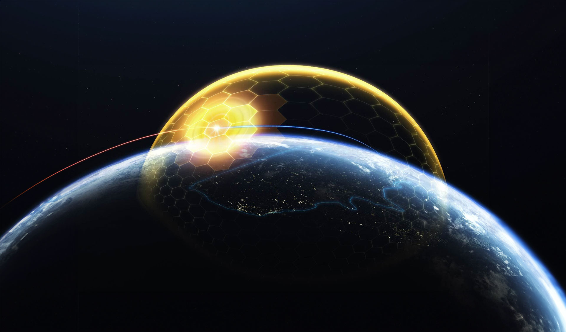 Illustration of the Golden Dome defence system from Lockheed Martin