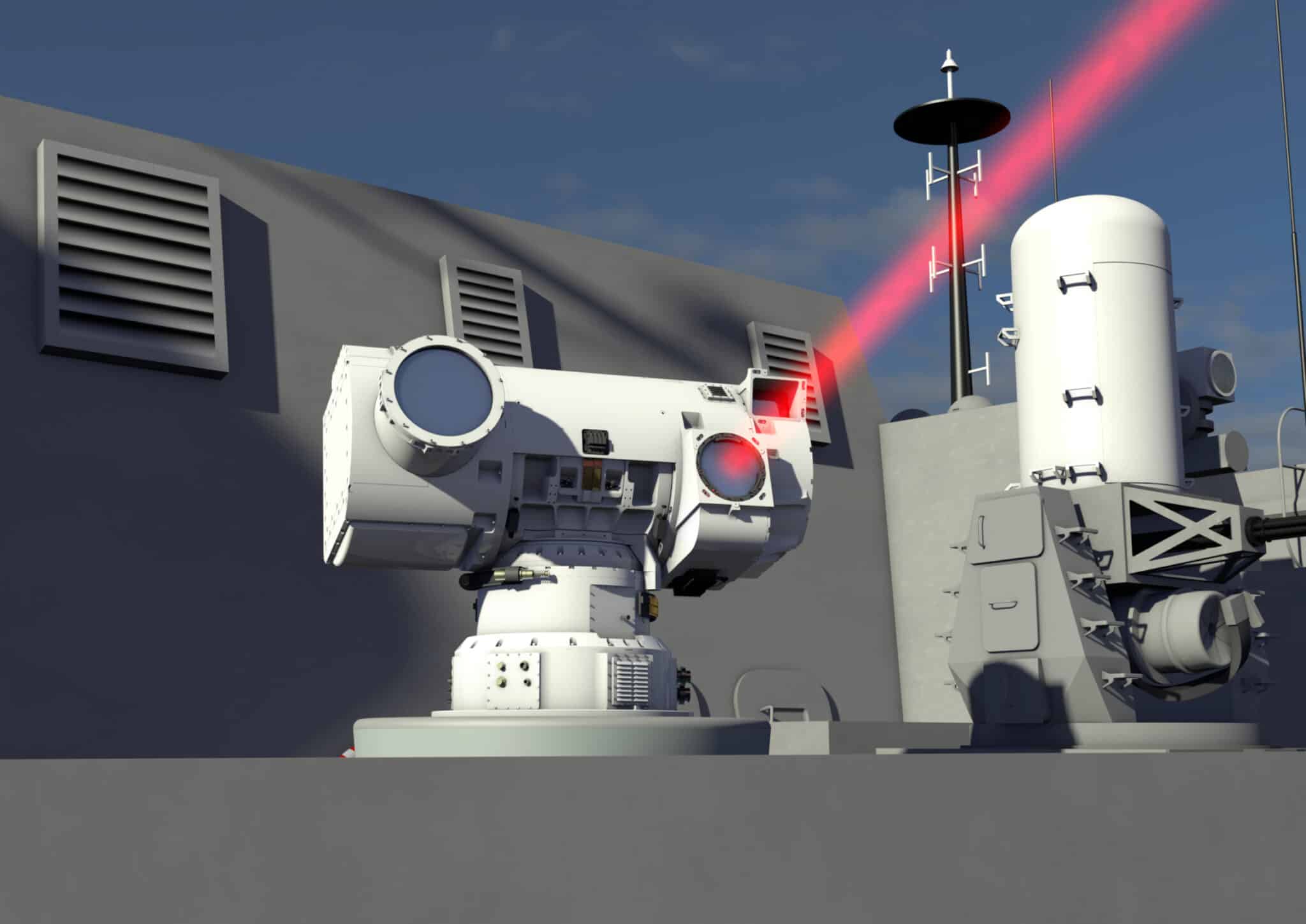 Illustration de l'arme laser DragonFire par Naval News