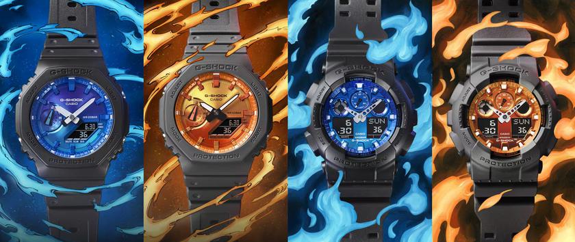 Montre G-Shock Flame Inside avec dégradé de bleu