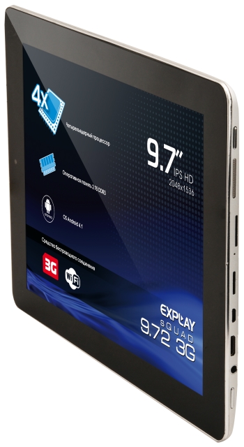 Android-планшет Explay sQuad 9.72 3G с 9.7-дюймовым IPS дисплеем 2048x1536 и поддержкой 3G-3
