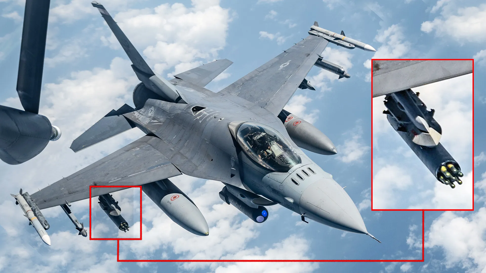 F-16 with APKWS II missiles