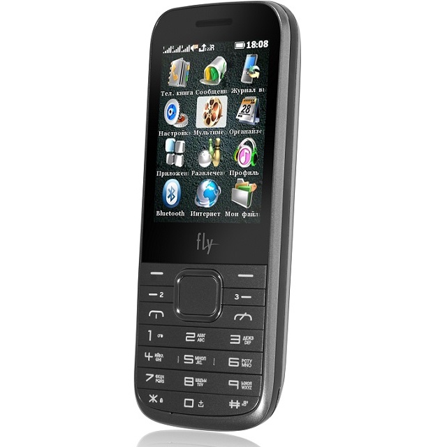 Мобильный телефон Fly TS107 с поддержкой трех SIM-карт и аналоговым TV-тюнером