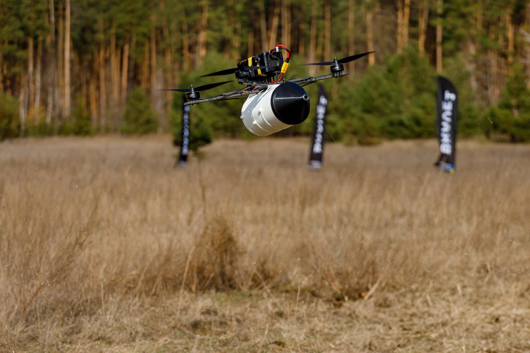 Testing a Ukrainian fibre optic drone