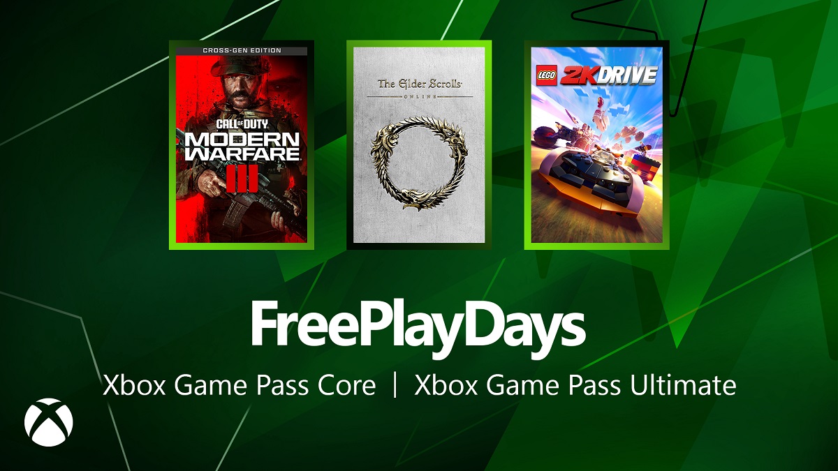 Call of Duty MW3, TES Online і LEGO 2k Drive доступні користувачам екосистеми Xbox у рамках Free Play Days