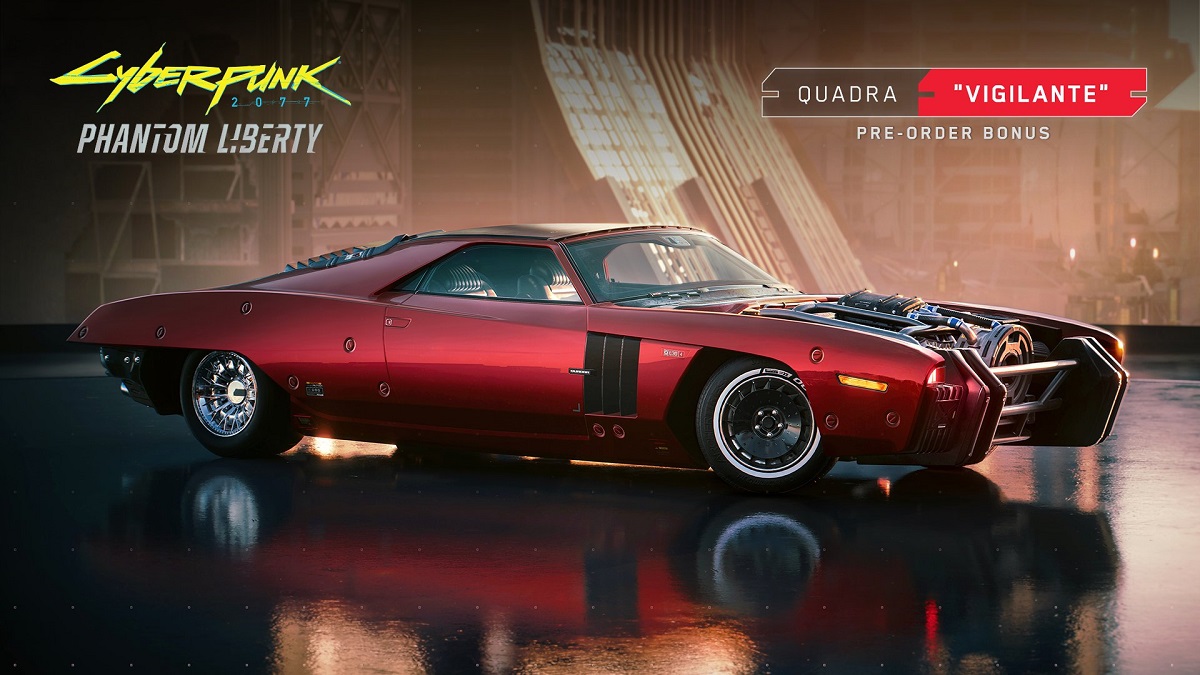 За передзамовлення розширення Phantom Liberty для Cyberpunk 2077 геймери отримають крутий бонус - спорткар Quadra Sport R-7