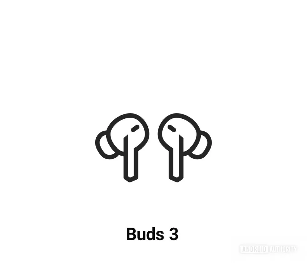 Ілюстрація Galaxy Buds 3 у витоку One UI 8.5