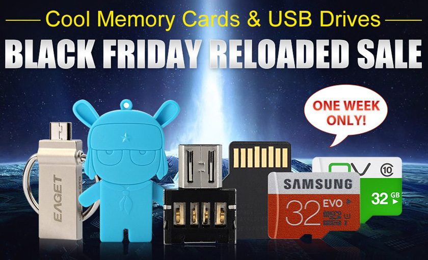Акционные цены на карты памяти и USB-флешки в Gearbest