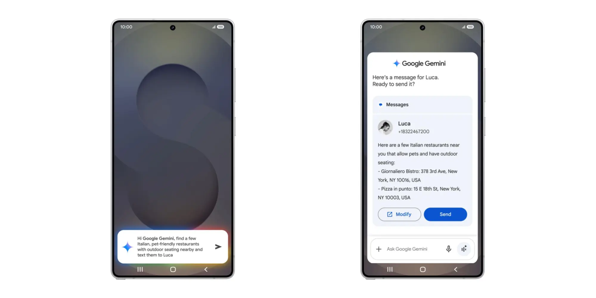Головний екран додатка Gemini для Galaxy S25