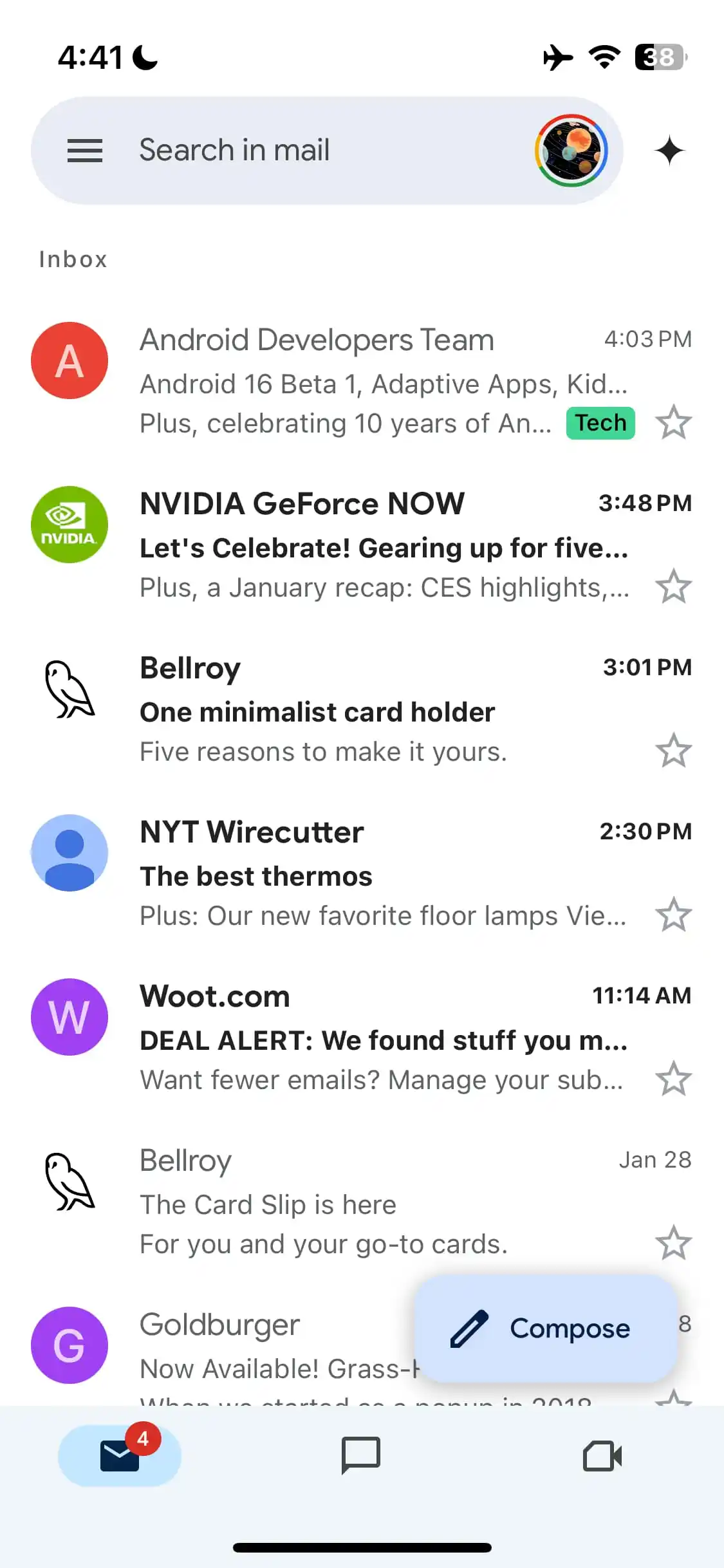 Деталі нового дизайну Gmail для iPhone