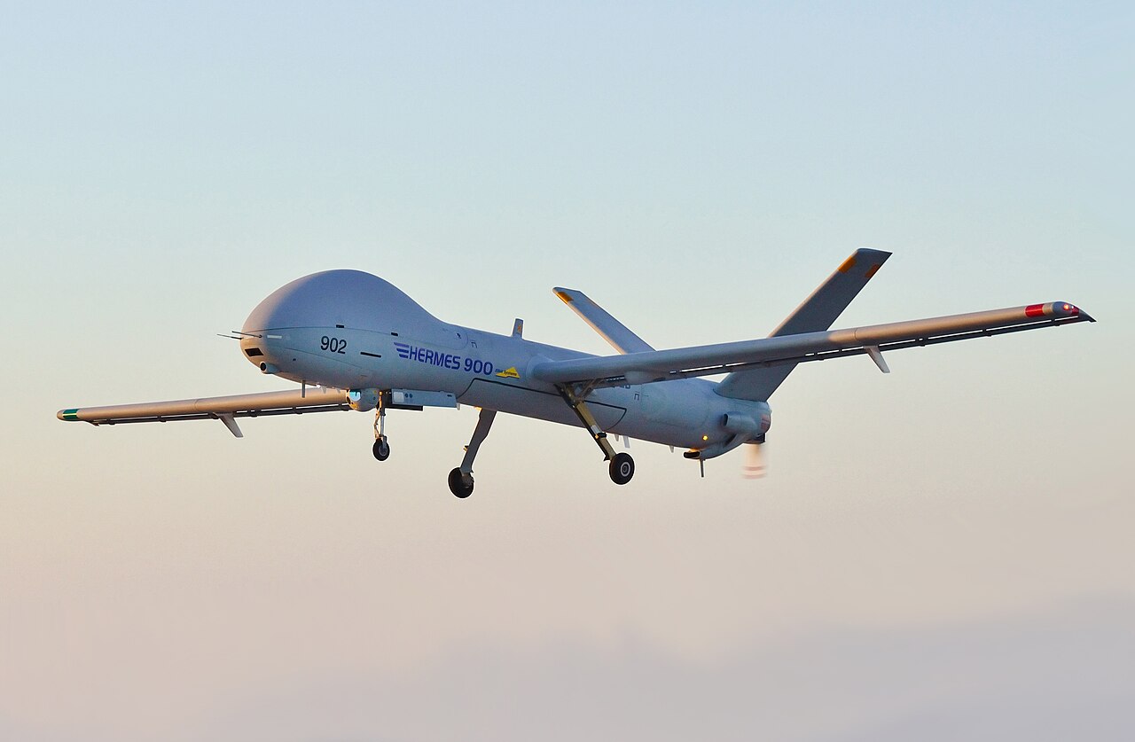 Drone Hermes 900. Illustration de Wikipedia