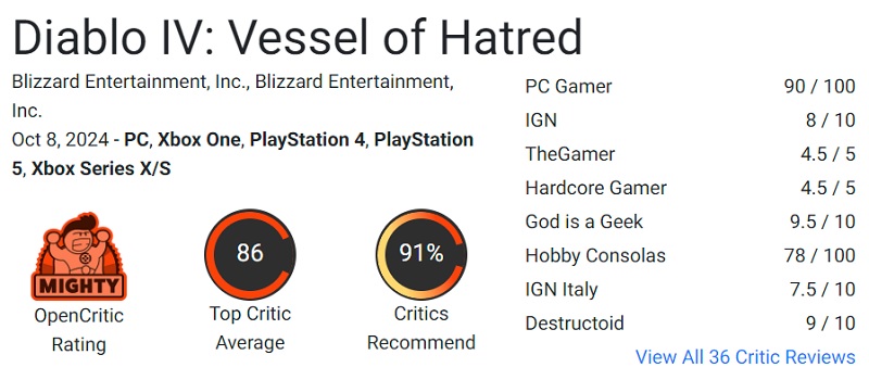 A great reason to return to Diablo IV: critics praised the Vessel of Hatred expansion but are upset by its price tag-3
