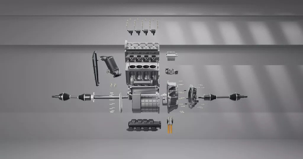 Détails du véhicule concept hybride de Horse Powertrain