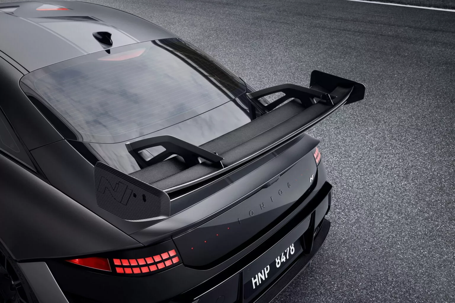 View of the rear part of Hyundai Ioniq 6 N