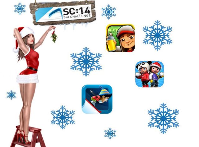 ИгроПарк: Топ-5 новогодних игр. Андроид. Ski Challenge 14, Ski Safari.