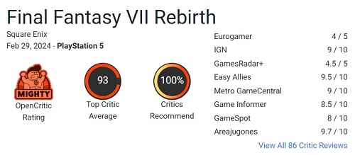 Critics are excited about Final Fantasy VII Rebirth and give the game top marks-3